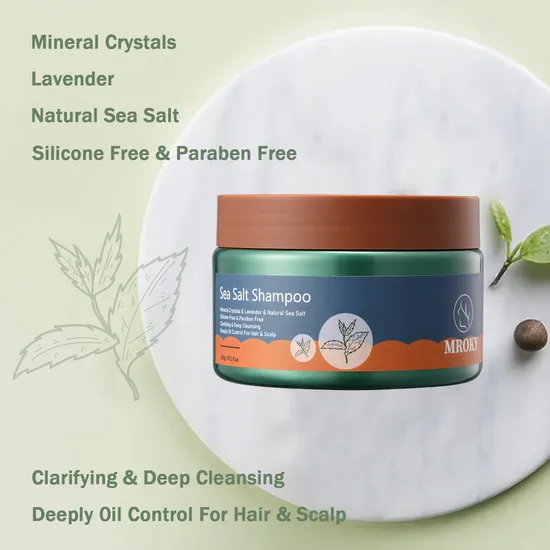 Shampoo para couro cabeludo com sal marinho orgânico